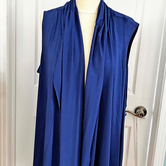 VEST, LUXE KNIT, BLUE, SZ 1X, 4 IN 1 STYLES, JOAN RIVERS, IN ORIGINAL BAG, TAG - Picture 2 of 15